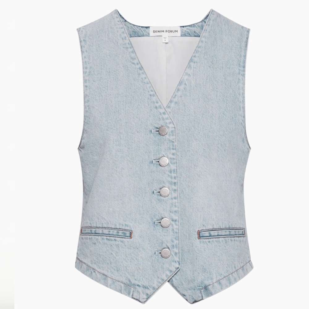 NWT Aritzia Denim Forum 90’s Boyfriend Denim Vest